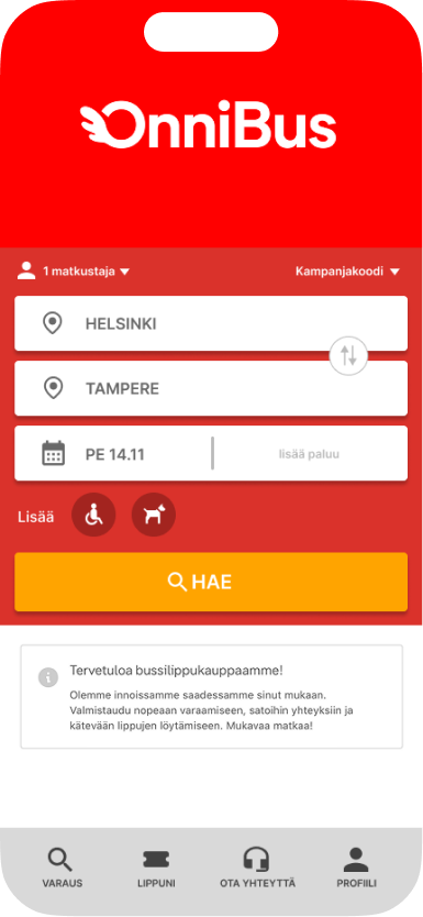 Interface — screen 1