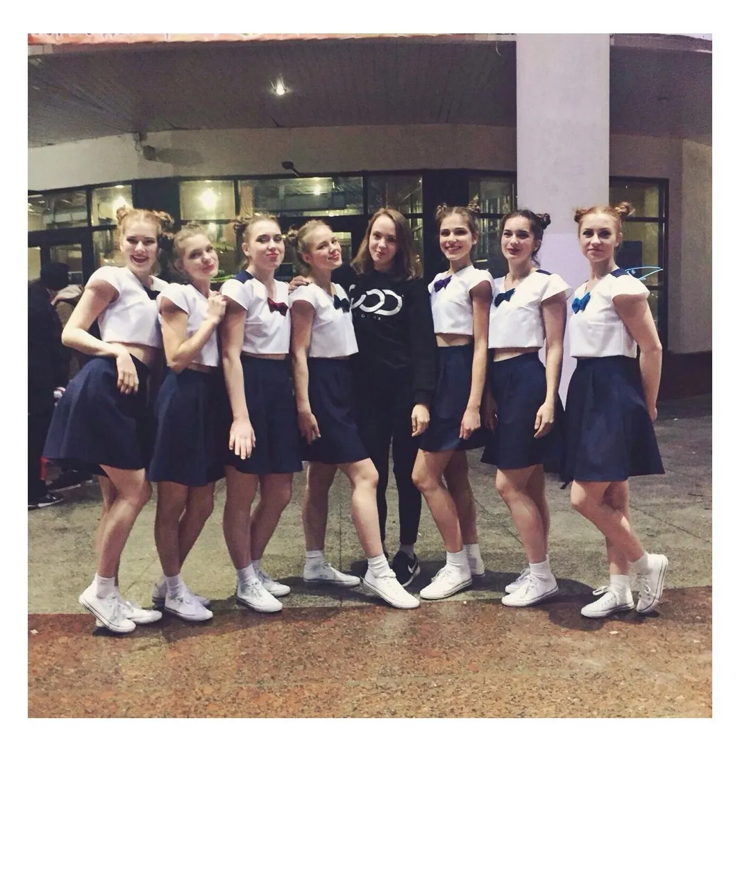 Anastasia with her dance team
