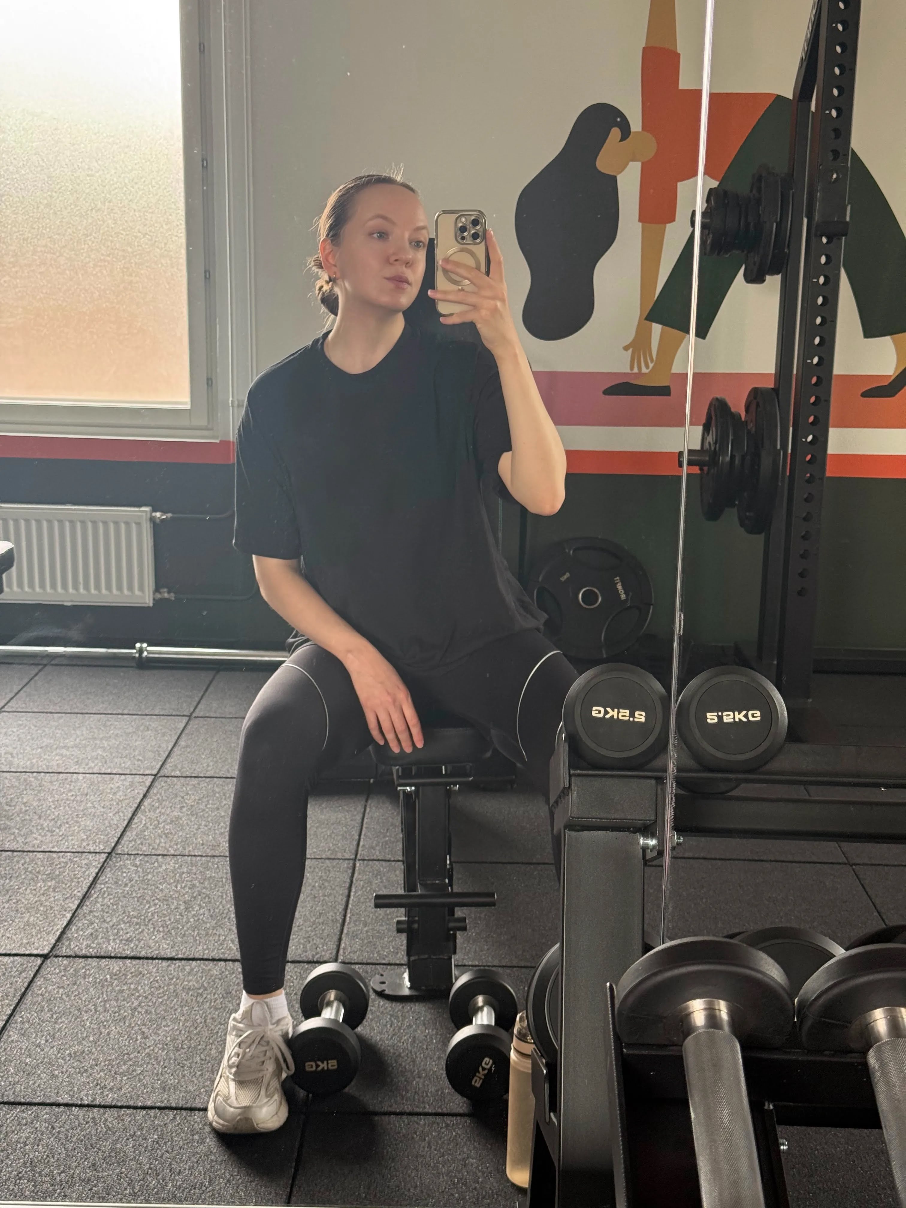 Anastasia training at the gym