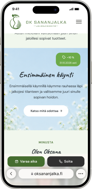 Ensimmäinen käynti — first-visit guidance