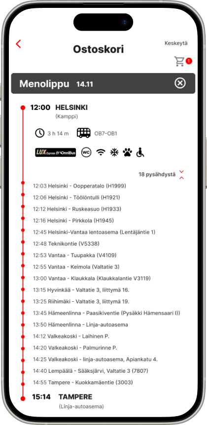 After — UX refinements by me — screen 2