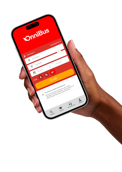 OnniBus mobile interface mockup
