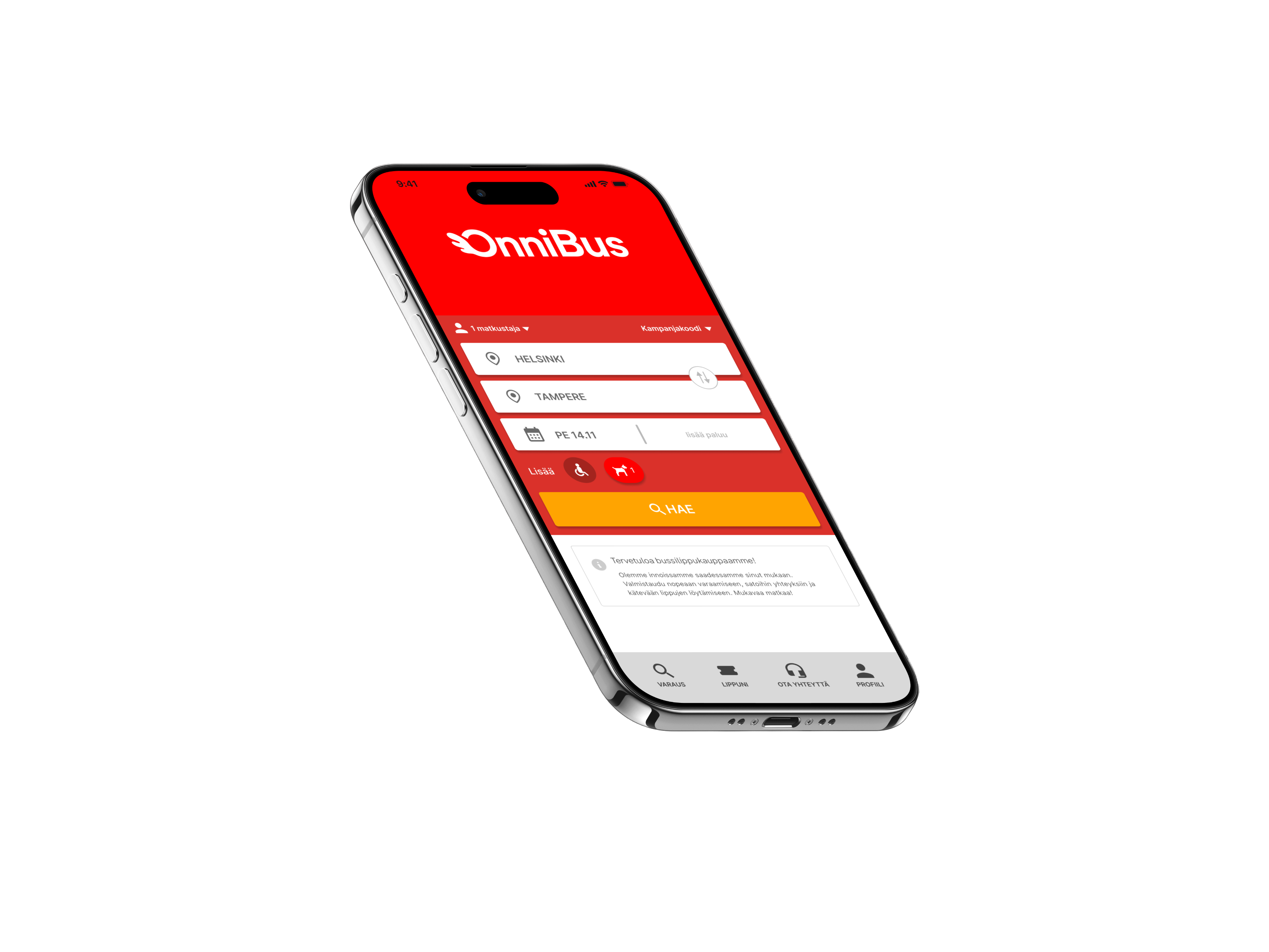 OnniBus isometric phone mockup