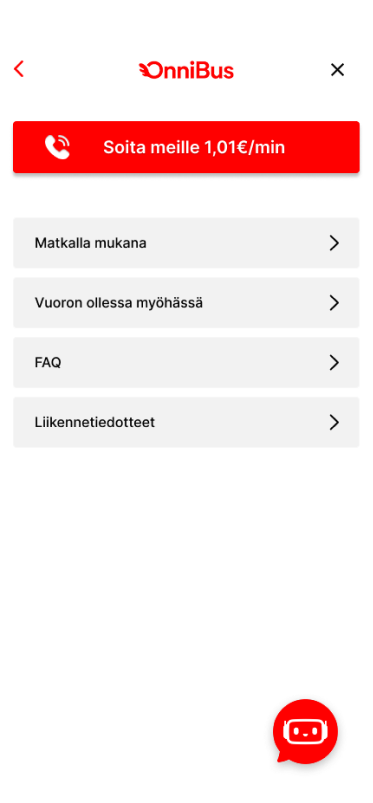 OnniBus interface — screen 3